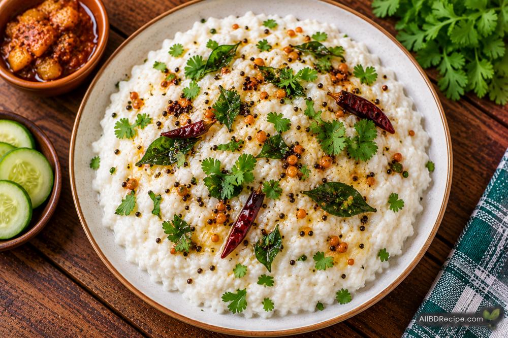 দই ভাত: সর্ষে ও কারিপাতার ফোড়নে সহজ রান্না