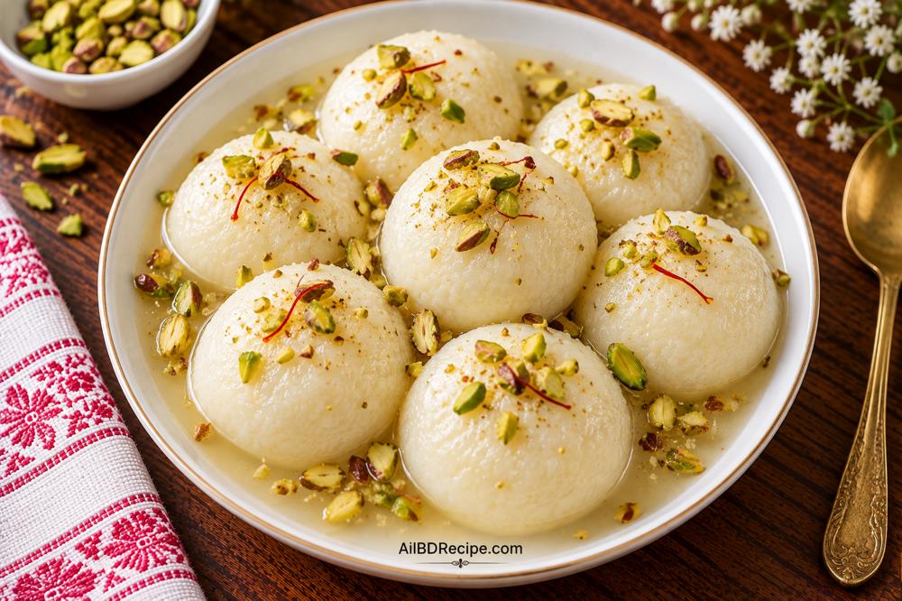 রসগোল্লা: ছানা দিয়ে নরম ও রসালো মিষ্টি বানানোর কৌশল