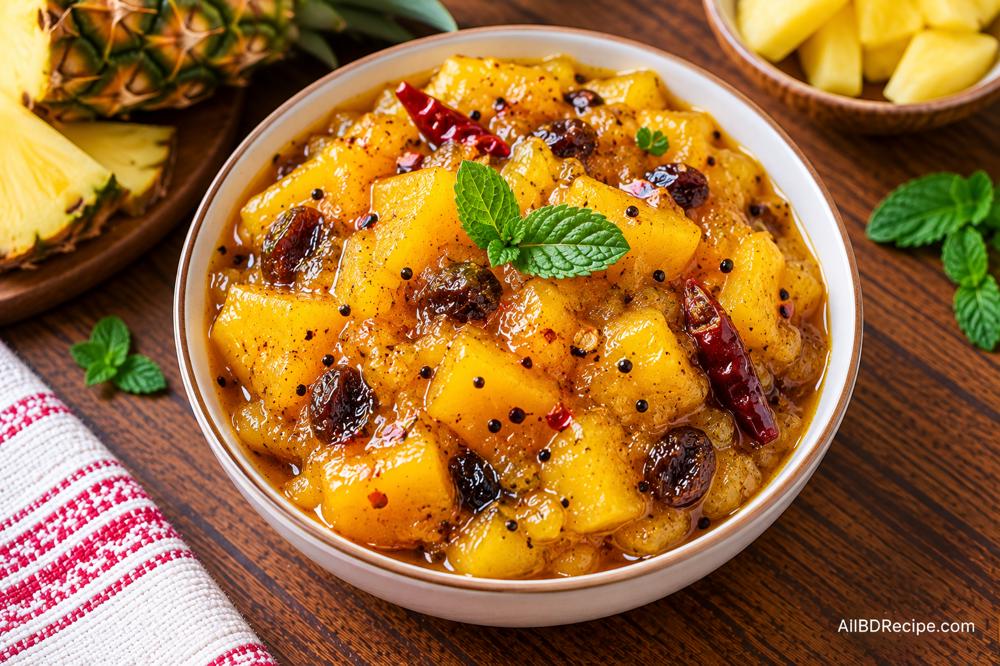 আনারসের চাটনি: মিষ্টি-টক স্বাদে ভোজের শেষ পদ