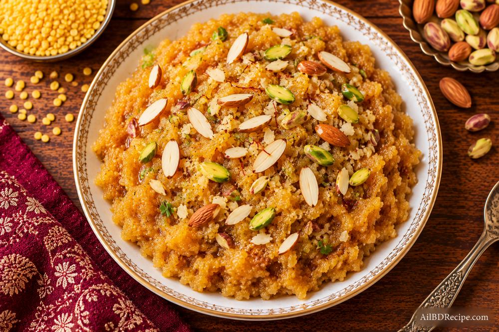 মুগ ডালের হালুয়া: ঘি ও দুধে সমৃদ্ধ মিষ্টি