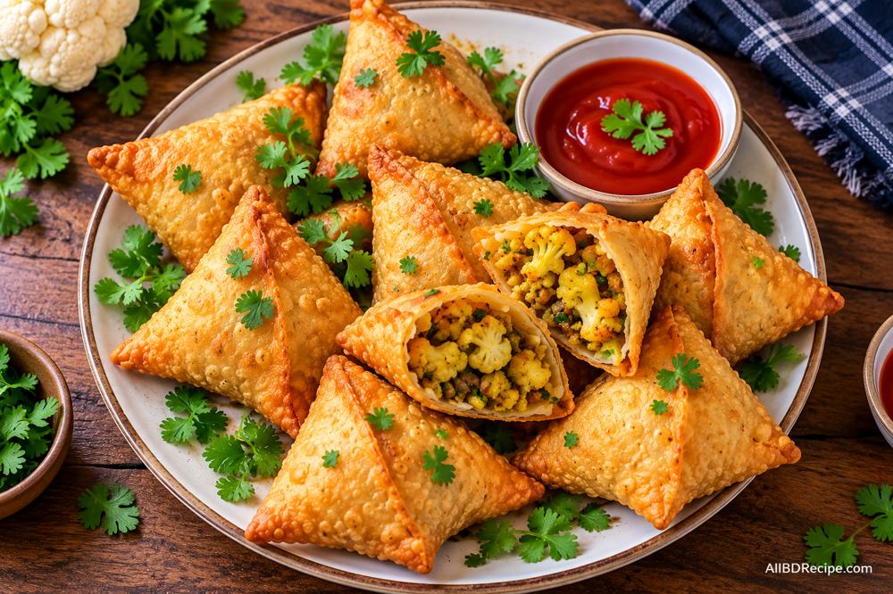 ফুলকপির সিঙাড়া: মচমচে খোলস আর মসলাদার পুরের সহজ রেসিপি