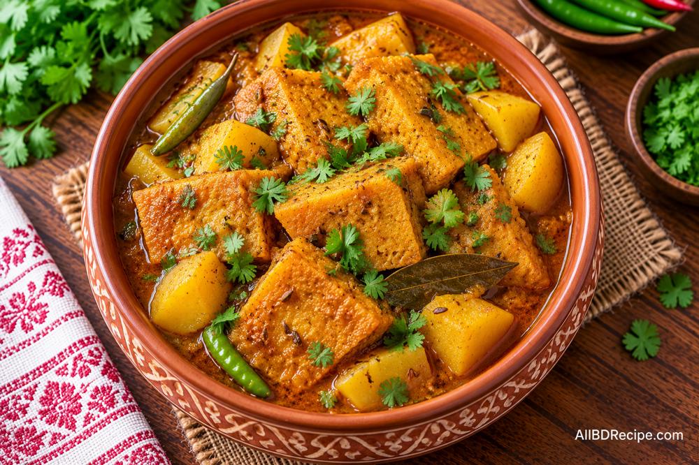 ধোকার ডালনা: ডালের ধোকা দিয়ে পেঁয়াজ-রসুন ছাড়া রান্না