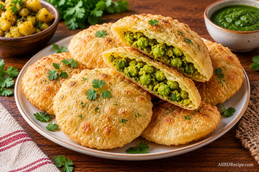 মটরশুঁটির কচুরি: সবুজ মটরের পুরে ফুলকো নাশতা